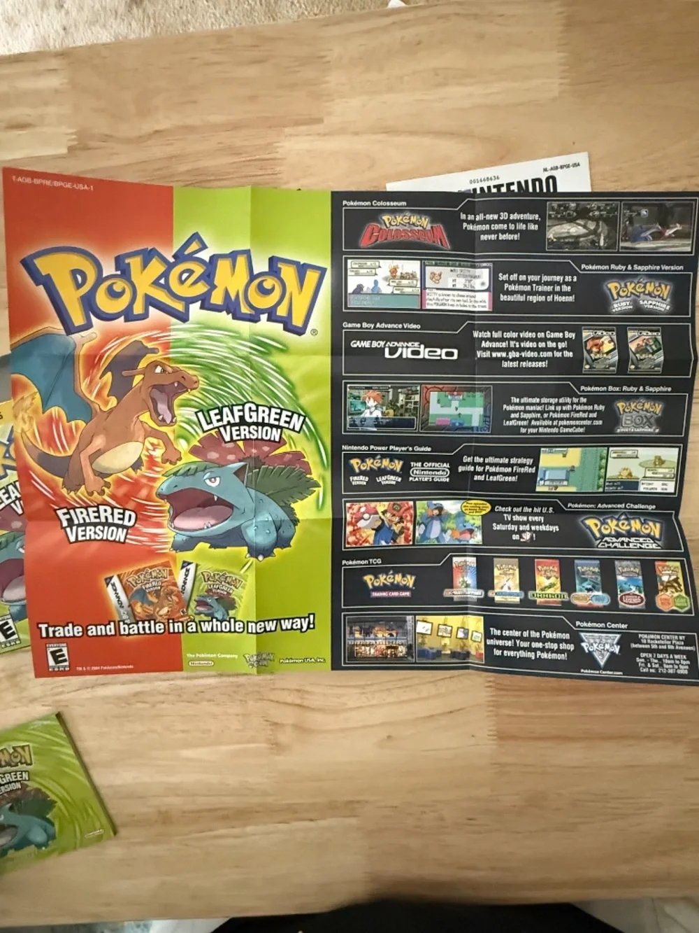 RARE Authentic Pokemon Leaf Green Vintage Game Boy Advance CIB
